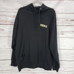 Ricky Martin Men's Black Hoodie Jacket with Pockets Size XL